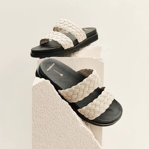 Frankie4 Malone Leather Slide Sandals